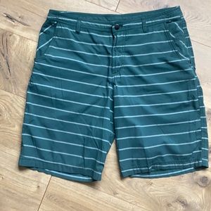 lululemon athletica Green Striped Athletic Shorts
